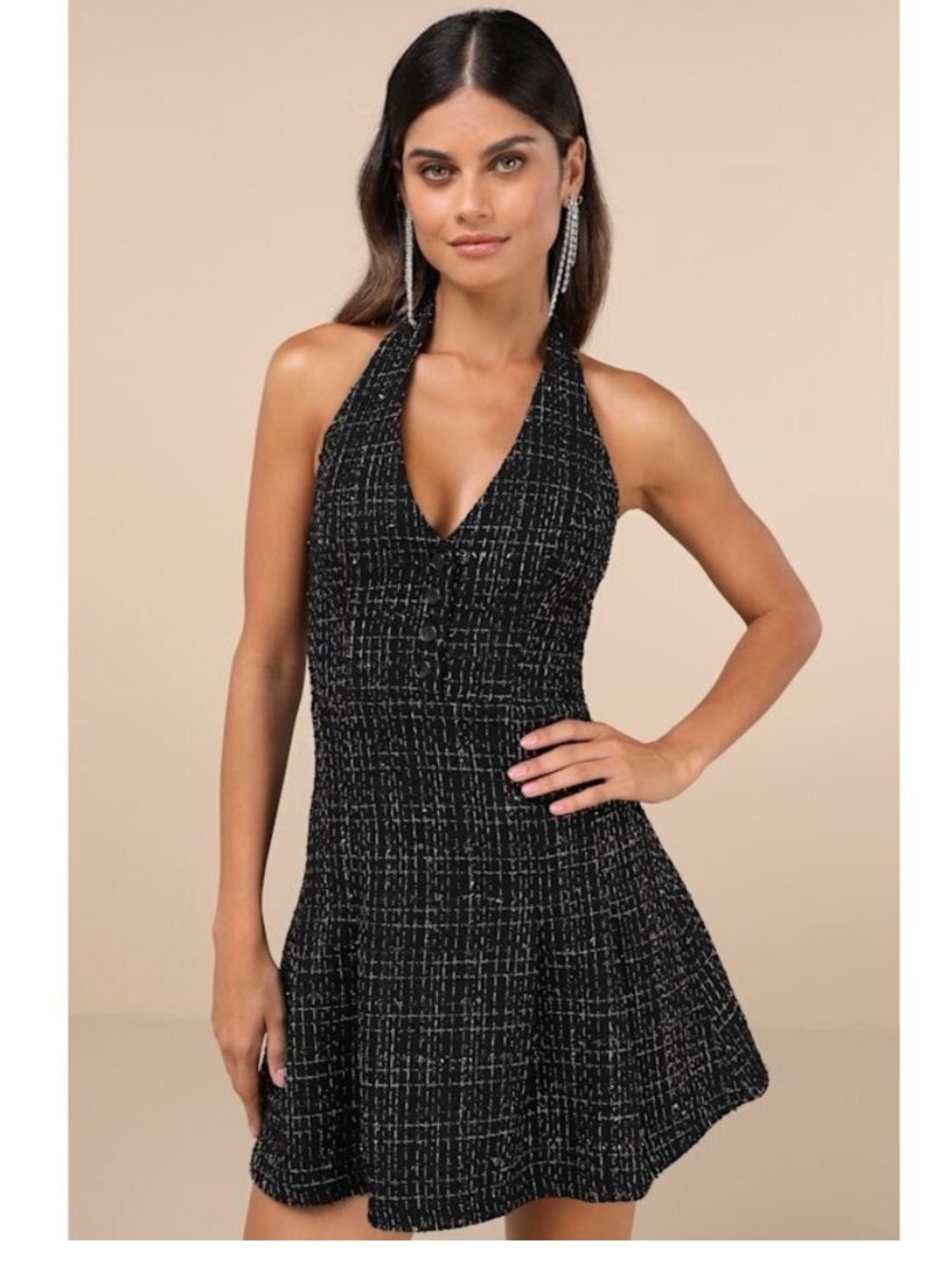 NWT Lulus black mini dress - Picture 2 of 13